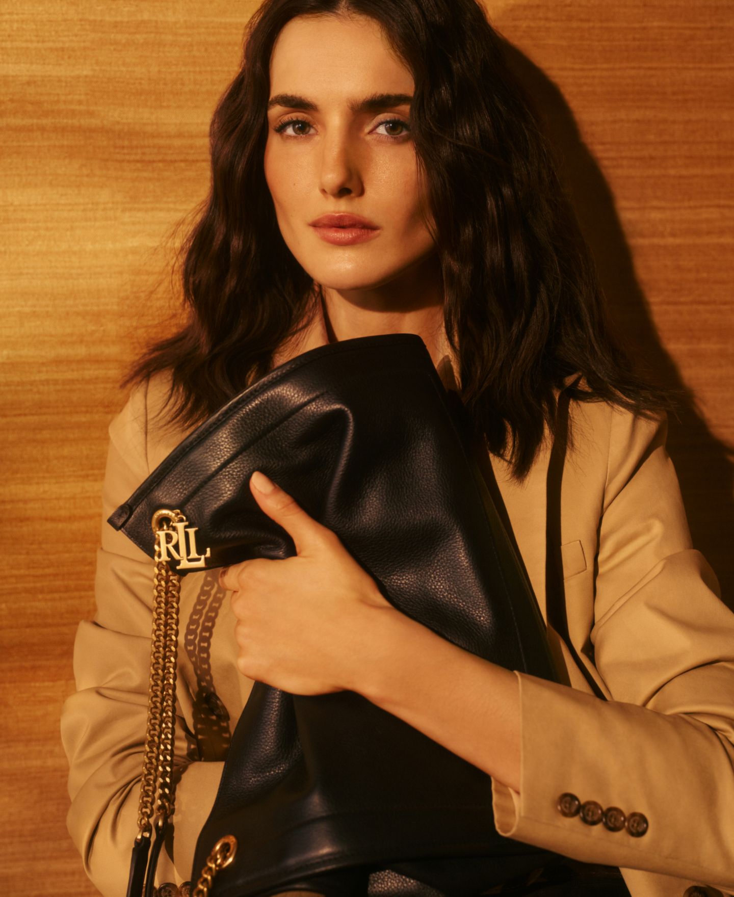Женская сумка Lauren Ralph Lauren Bradley Large Pebbled Leather, цвет: Чёрный — фото 9