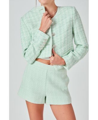 Women's Tweed Combo Relaxed Jacket