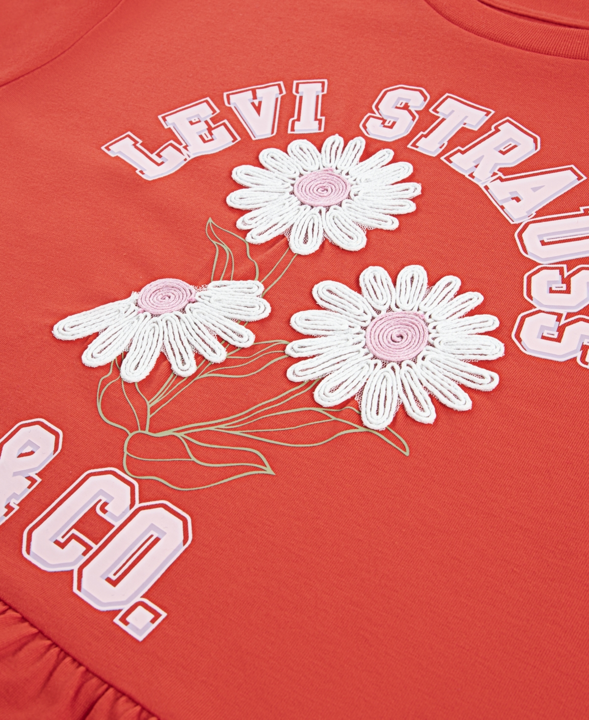 Levi's Kids' Peplum Graphic T-shirt In Red