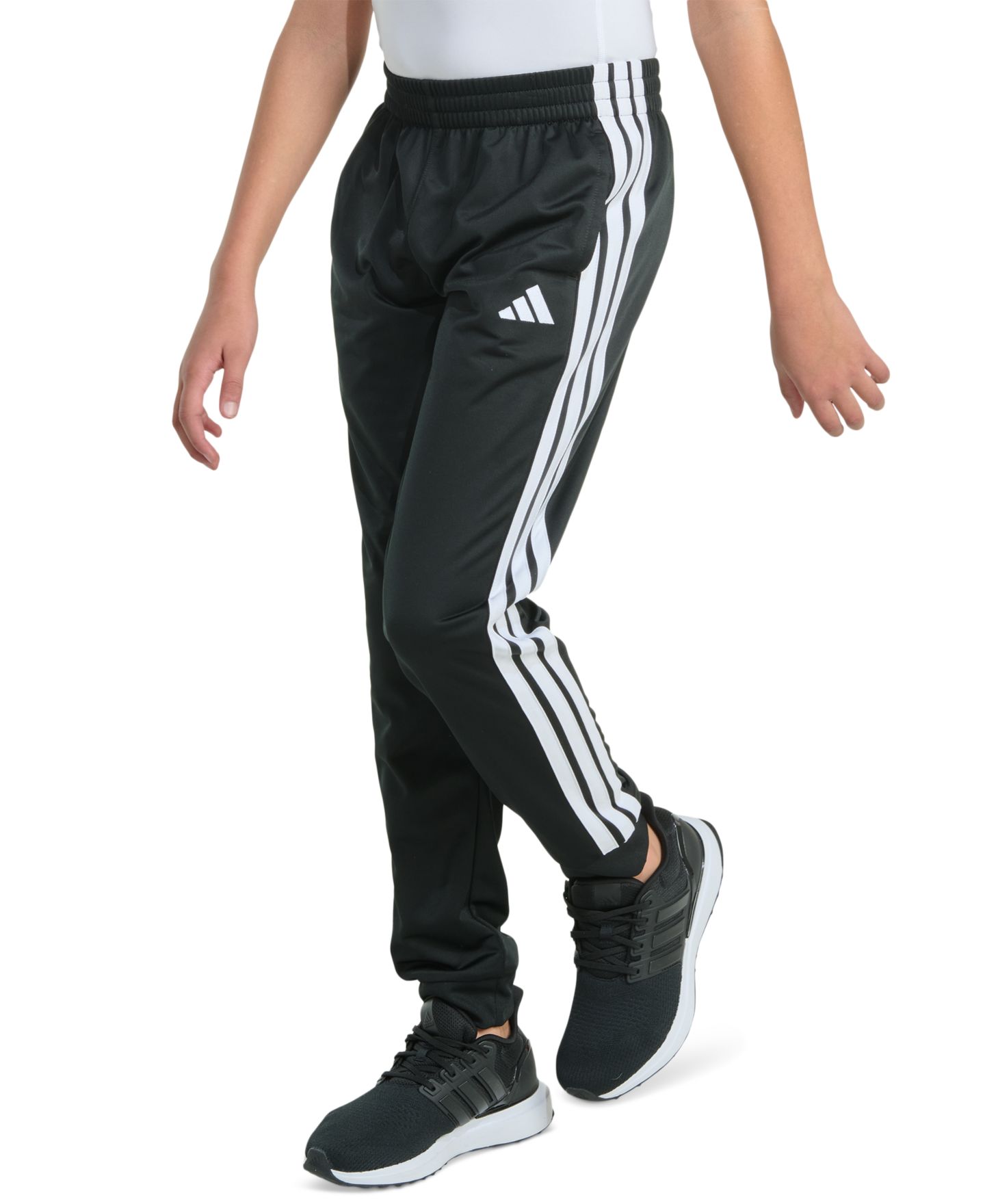 Брюки adidas Elastic-Waistband Essential 3-Stripe Jogger Pants для мальчиков, цвет: Чёрный — фото 2