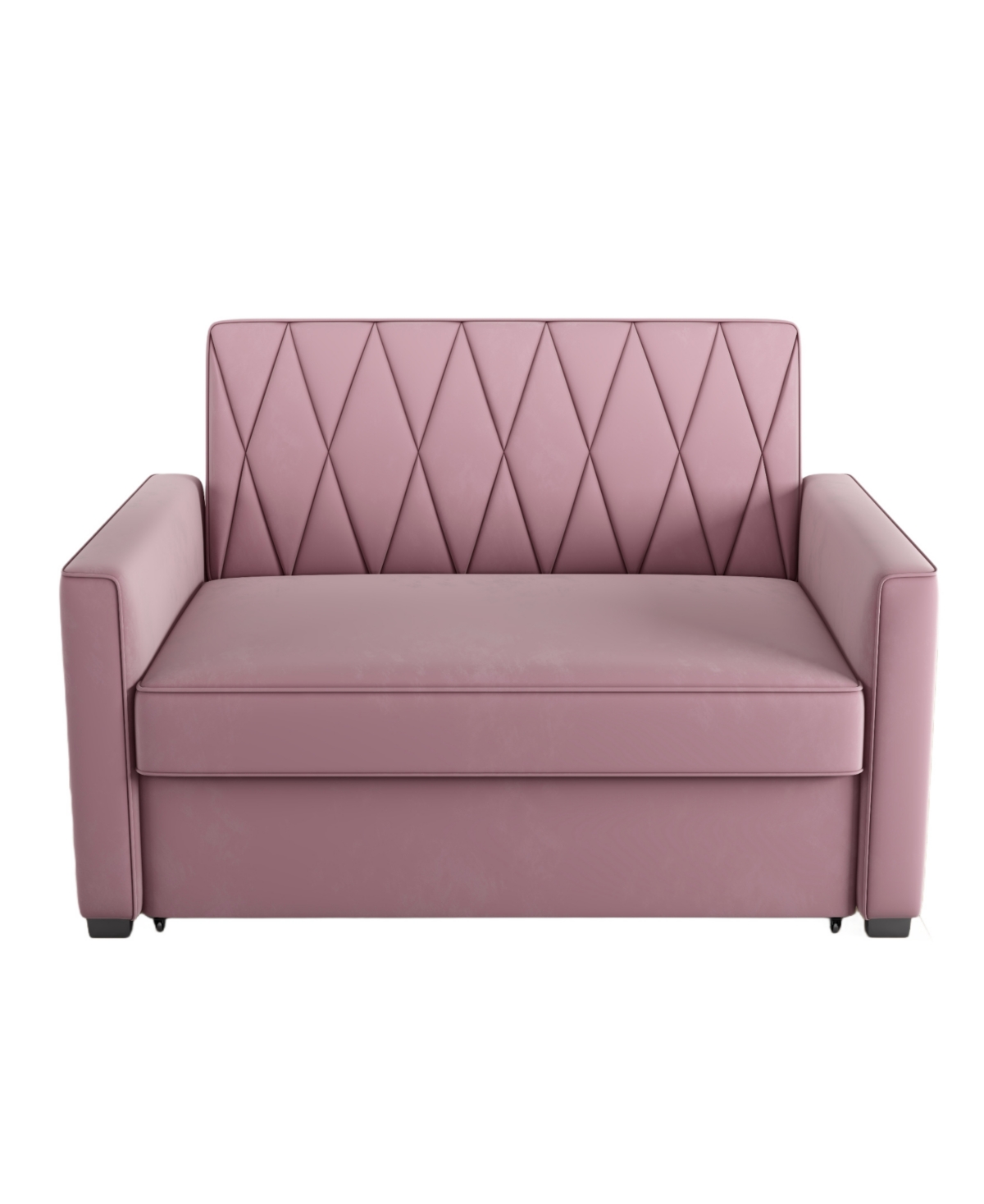 Gold Sparrow 51" Velvet Riverside Convertible Loveseat Bed, Created For Macy's