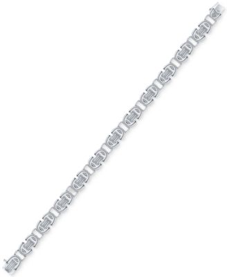 Men's Diamond Pav&eacute; U Link Bracelet (1 ct. t.w.) in Sterling Silver