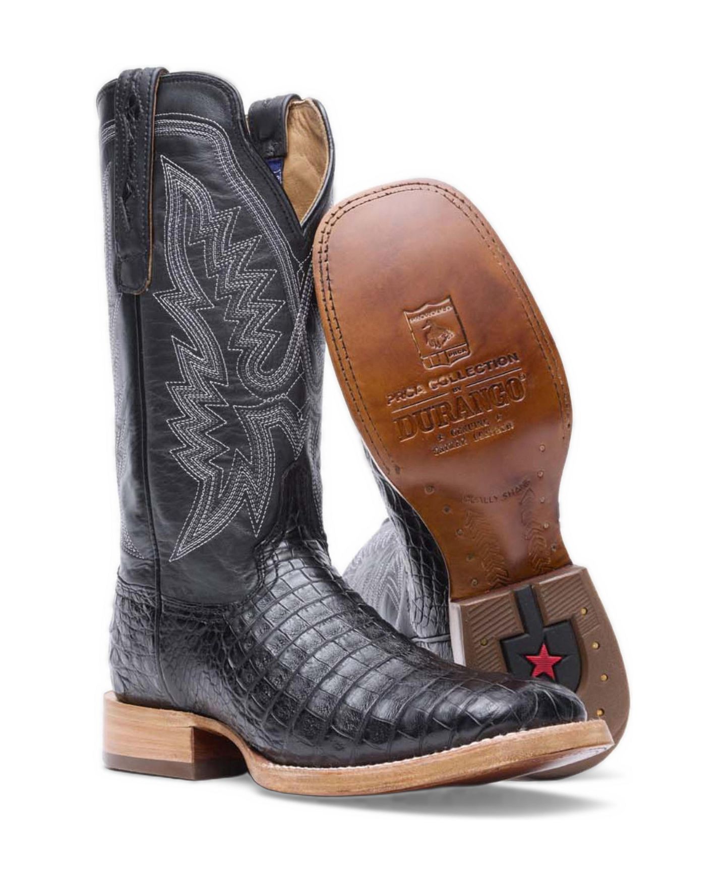 Мужские ботинки Durango Prca Collection Caiman Belly Western Boot, цвет: Чёрный — фото 3