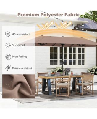 13 FT Double-sided Patio Umbrella Outdoor Large Twin Size Umbrella