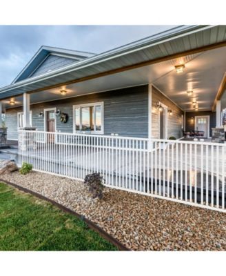 2 Piece Vinyl Picket Fence Set for Garden and Yard Decoration