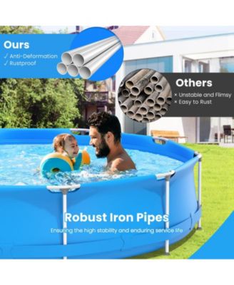 Round Above Ground Swimming Pool With Pool Cover