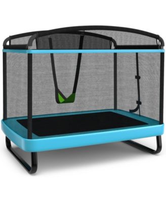Outdoor Trampoline with Swing and Enclosure Net for Kids Jumping and Entertainment