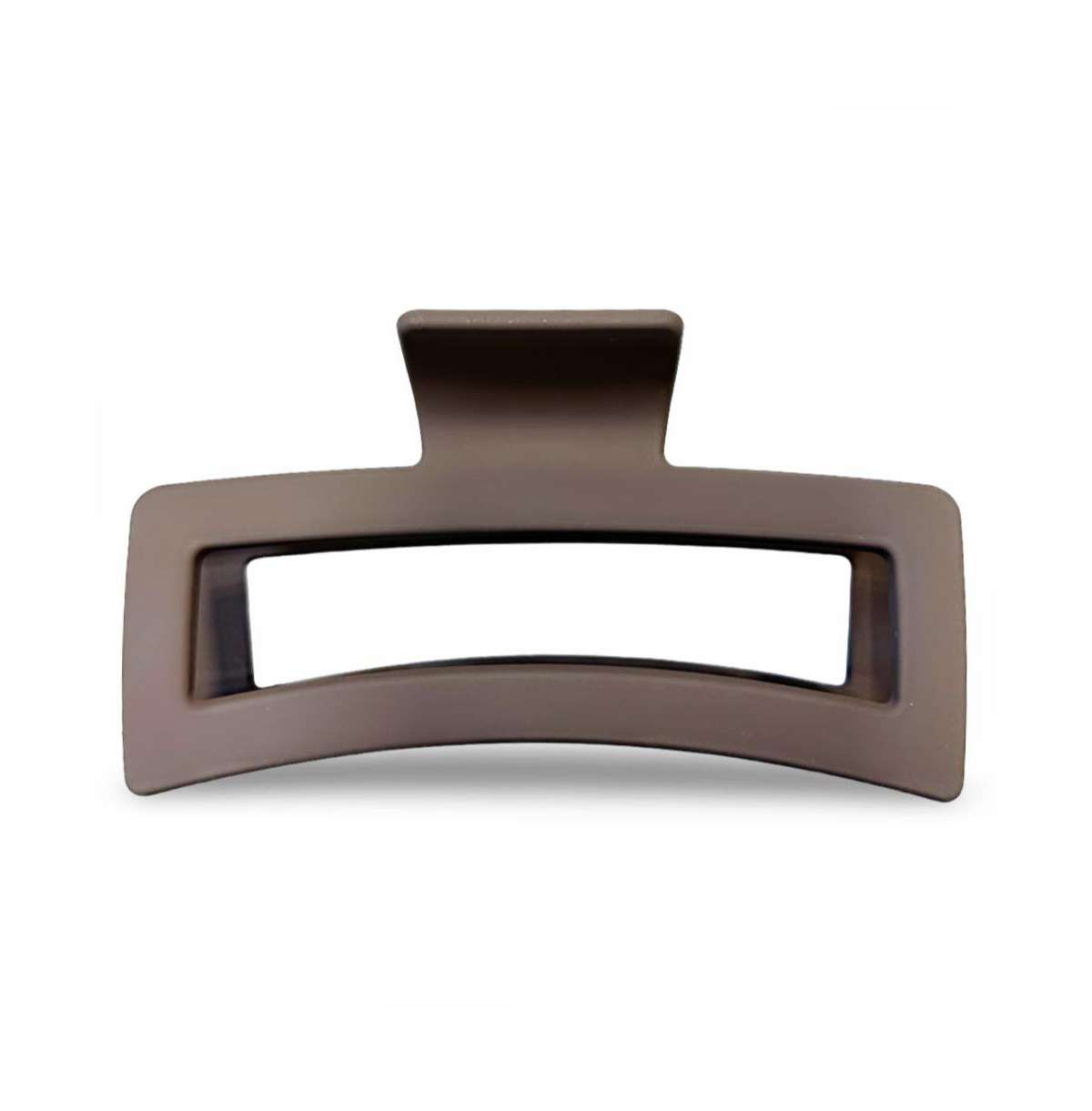 Extra Large Rectangular Claw Clip - Brown - Brown