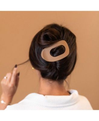 Large Oval Clip Set of 2 - Brown + Camel