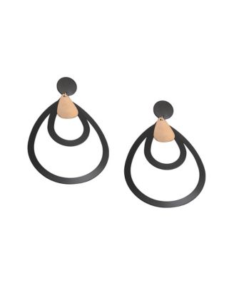 Womens Contrast Drop Earrings