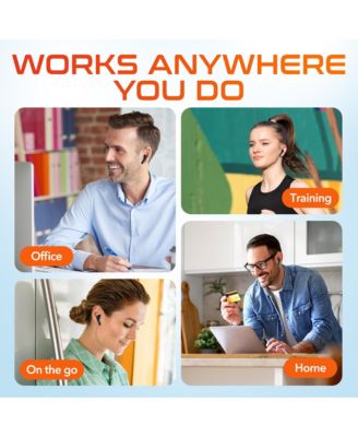 T50 Wireless Earbuds with 4 ENC Microphones, Noise Cancelling Earbuds Wireless, Compatible with Windows/Mac/PC/Laptops/Phones, Black