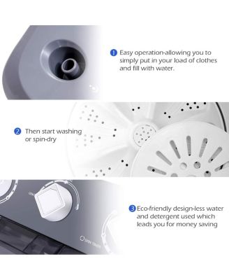 20 lbs Portable Semi-Automatic Twin-tub Washing Machine