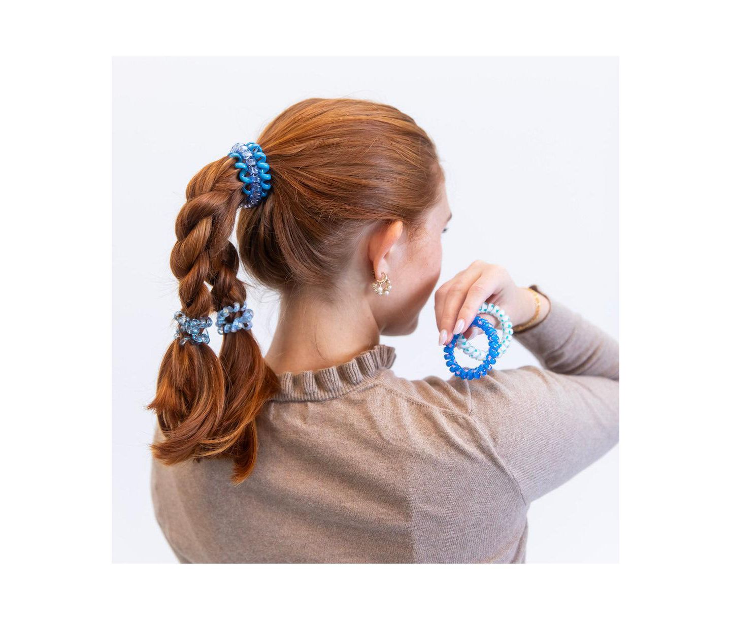 Женские аксессуары для волос Headbands of Hope Hair Tie Set - Blue Bliss, цвет: Синий — фото 3