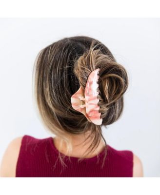 Large Claw Clip - Dusty Rose Marble
