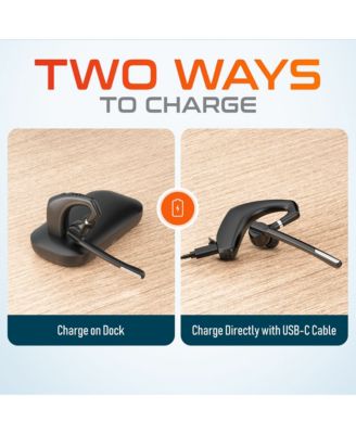 Wireless Headset for Computer with Charging Case, Bluetooth Headset with Noise-Cancelling Mic, Specially Designed for MS Team, Zoom, Google Meet, Driving, and Office