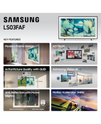 55" Class QLED 4K HDR Smart TV with Art Mode and Slim Fit Wall Mount – Frame LS03F Bundle with HDMI Cable, 24-Month Protection & Streaming Package