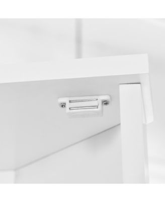 CASAINC 66.9"H Tall P2-Grade MDF 2 Doors, Adjustable Shelves, Multi-Functional Storage Corner Cabinet