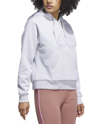Seasonal Essentials Ruffled Big Logo Graphic Hoodie