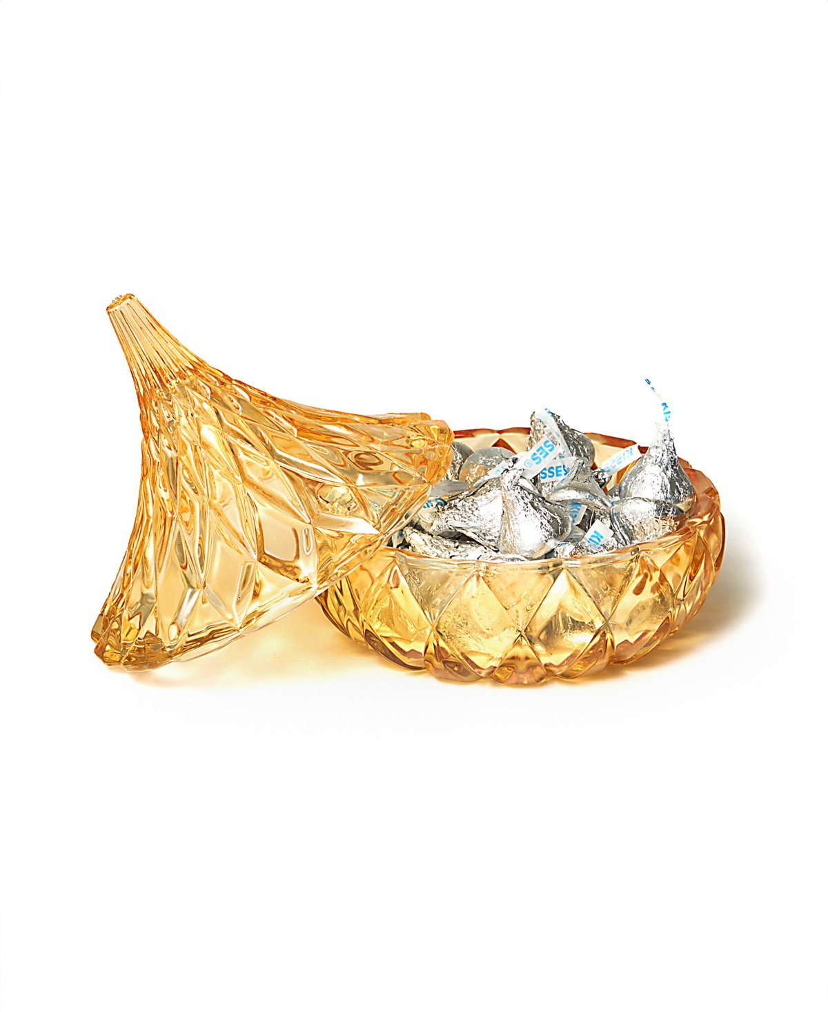 Godinger Candy Dish, Iridescent Hershey's Kiss In Orange