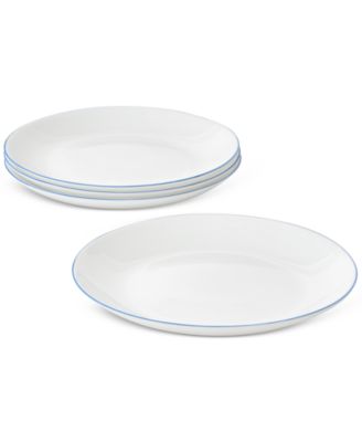 Opal Glass Blue Rim Salad Plate, Set of 4, Exclusively at Macy's