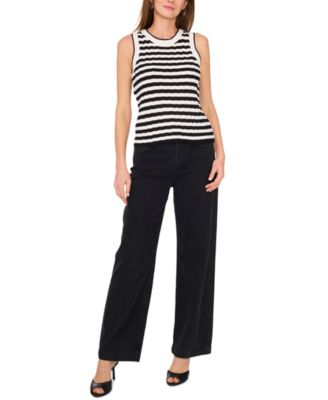 Women's Striped Sleeveless Sweater