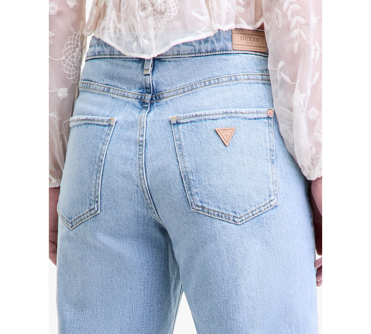 Guess Women's High-rise Wide-leg Jeans In Blue