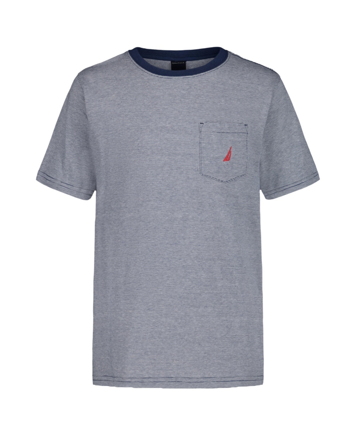 Nautica Big Boys Classic Crewneck Short Sleeve T-shirt In Gray