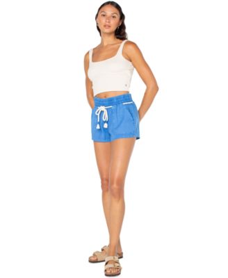 Juniors' Paddle On Drawstring-Waist Shorts