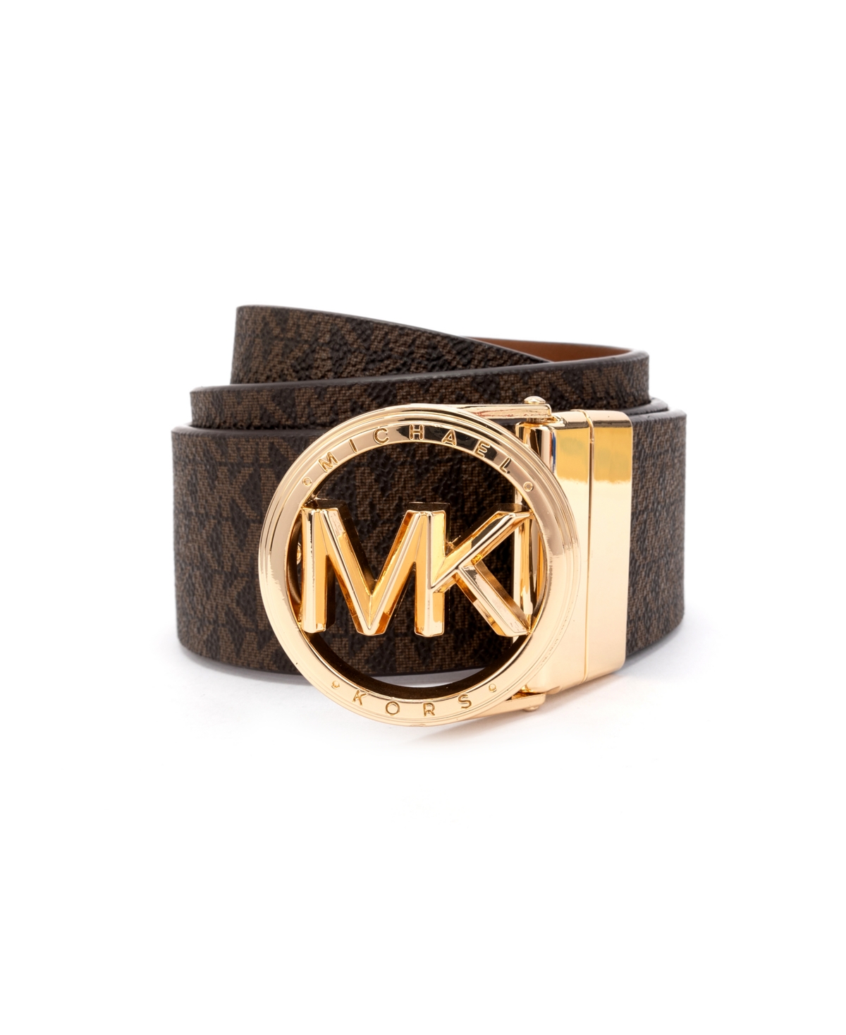 Micheal Kors Women's Embossed Logo Reversible Belt - Vanilla