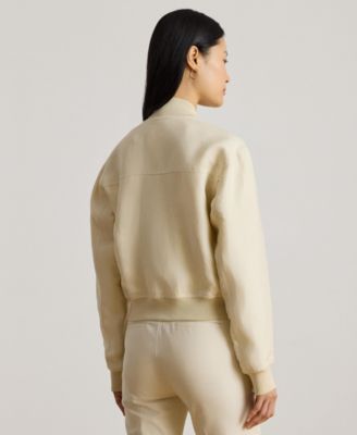 Women's Linen-Blend Bomber Jacket