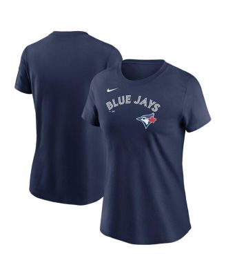 Nike - Women's Navy Toronto Blue Jays Fuse Wordmark T-Shirt