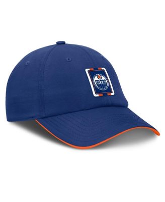 Men's Royal/Orange Edmonton Oilers Authentic Pro Ripstop Adjustable Hat
