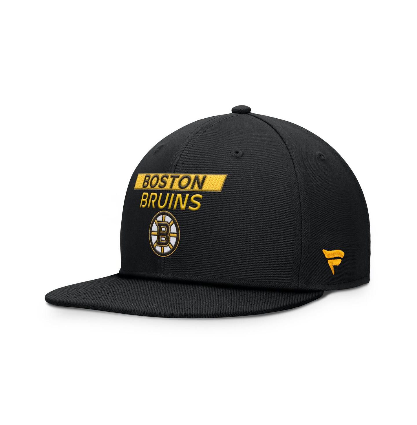 Мужская кепка Fanatics Black Boston Bruins Authentic Pro Prime Snapback Hat — фото 1