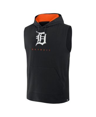 Men's Black Detroit Tigers Fire Speed Sleeveless Pullover Hoodie