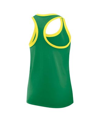 Women's Green Oregon Ducks Primetime Racerback Tri-Blend Tank Top