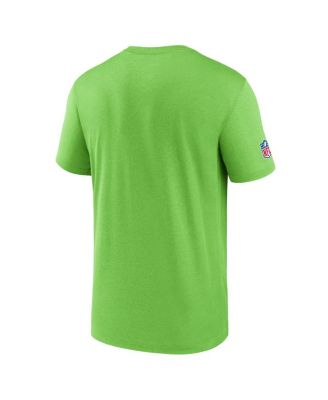 Men's Neon Green Seattle Seahawks Sideline Legend Performance T-Shirt