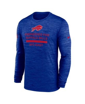 Men's Royal Buffalo Bills Sideline Velocity Performance Long Sleeve T-Shirt