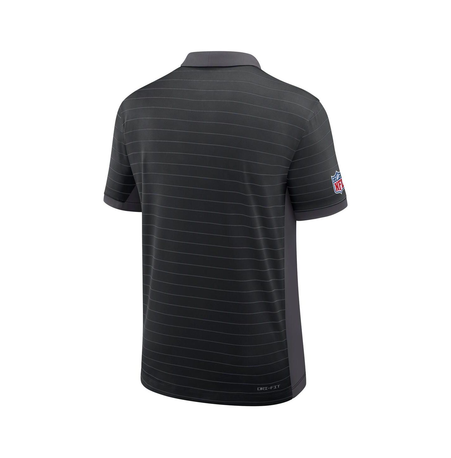 Мужское поло Nike Black Philadelphia Eagles Sideline Victory Stripe Performance Polo Shirt — фото 3