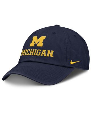 Nike - Men's Navy Michigan Wolverines 2025 Sideline Club Adjustable Hat