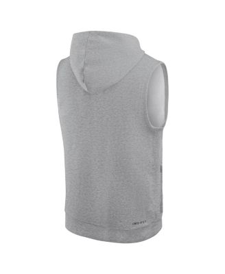 Men's Heather Gray Kentucky Wildcats 2025 Sideline Performance Sleeveless Pullover Hoodie
