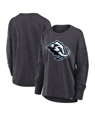 Fanatics - Women's Heather Charcoal Utah Mammoth Primary Logo Legacy Long Sleeve T-Shirt