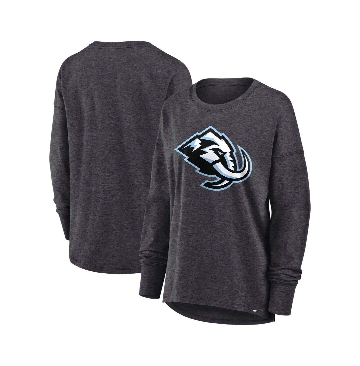 Женская футболка Fanatics Heather Charcoal Utah Mammoth Primary Logo Legacy Long Sleeve — фото 1