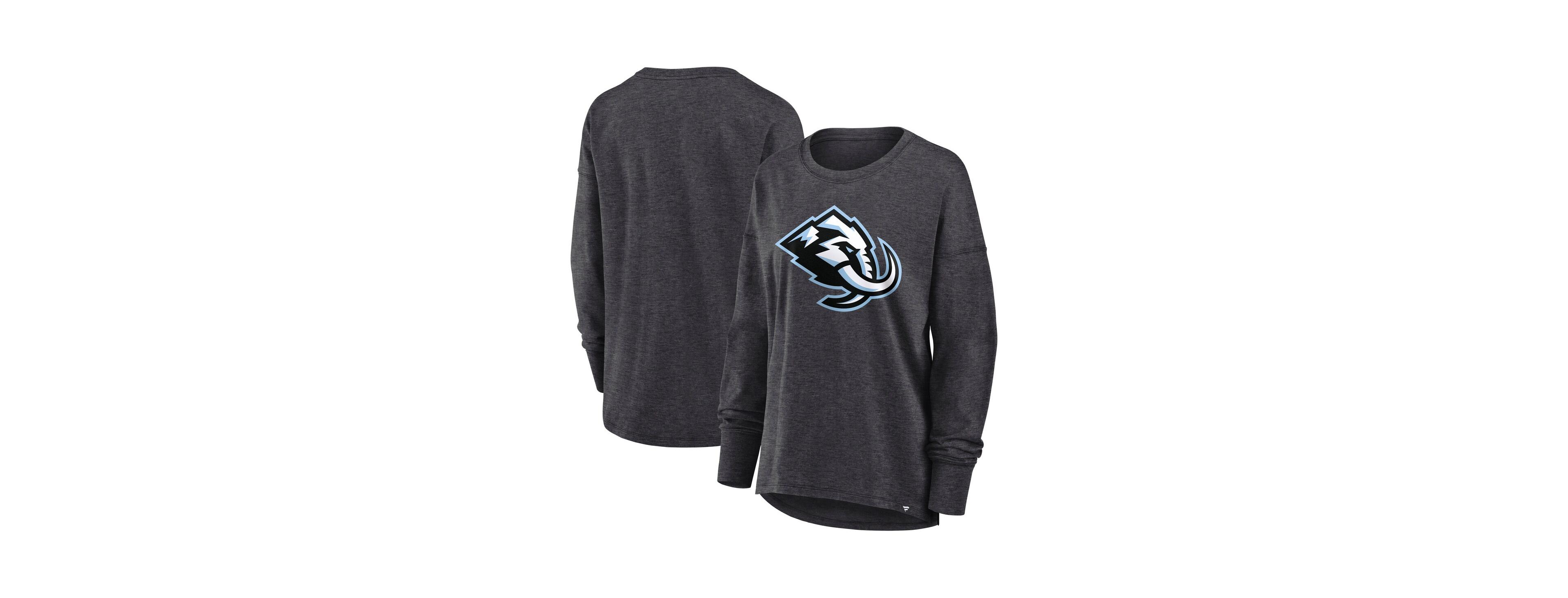 Fanatics Women's Heather Charcoal Utah Mammoth Primary Logo Legacy Long Sleeve T-Shirt