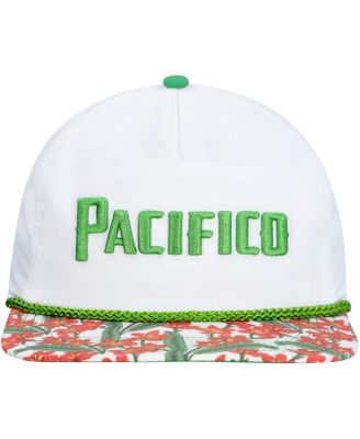Men's White Pacifico Beer Rope Floral Golfer Hat