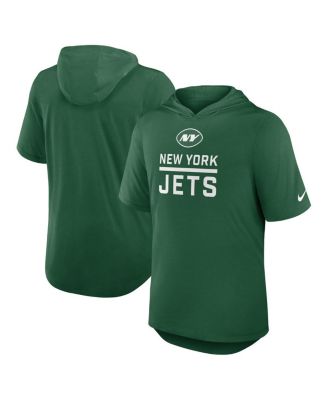 Nike - Men's Green New York Jets Lockup Tri-Blend Hoodie T-Shirt