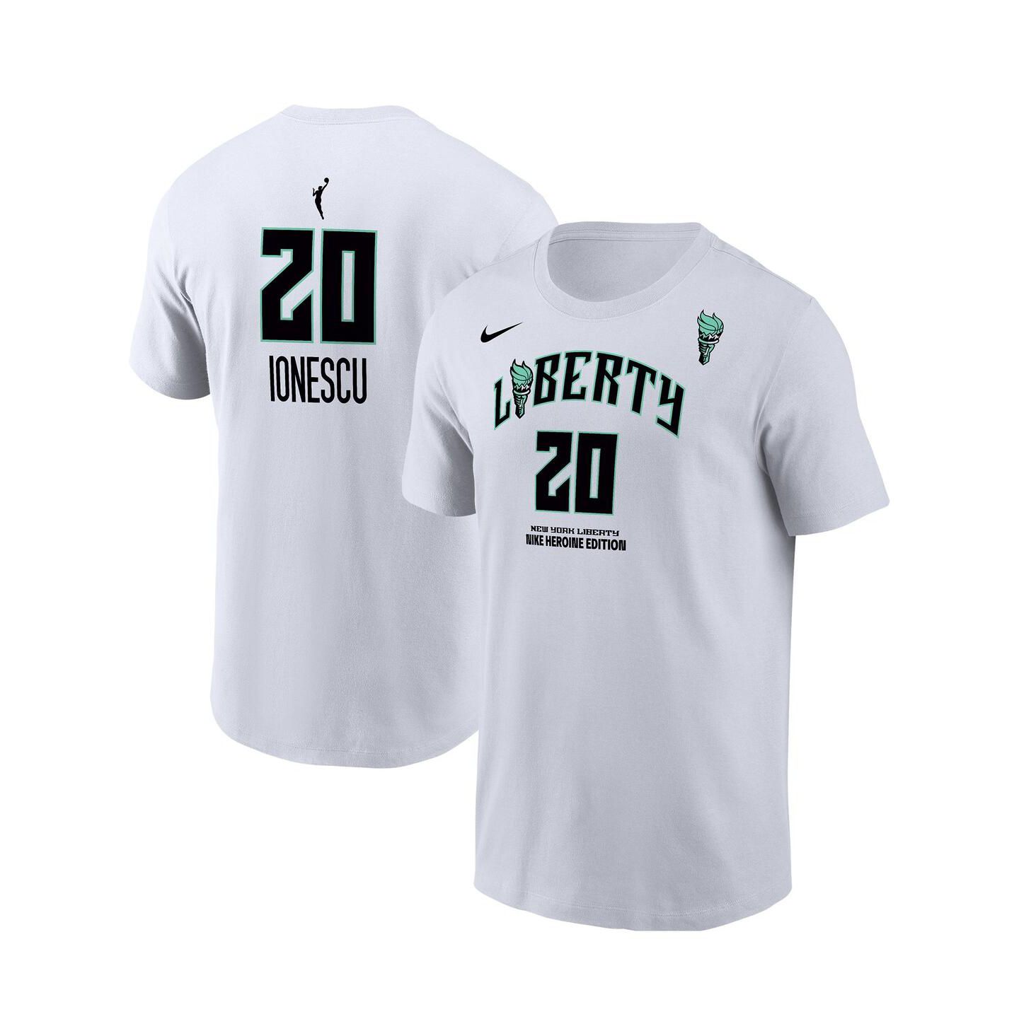 Мужская футболка Nike Sabrina Ionescu White New York Liberty Heroine Edition Name & Number — фото 1
