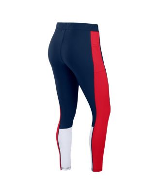 Women's Navy/Red New England Patriots Color Block Leggings