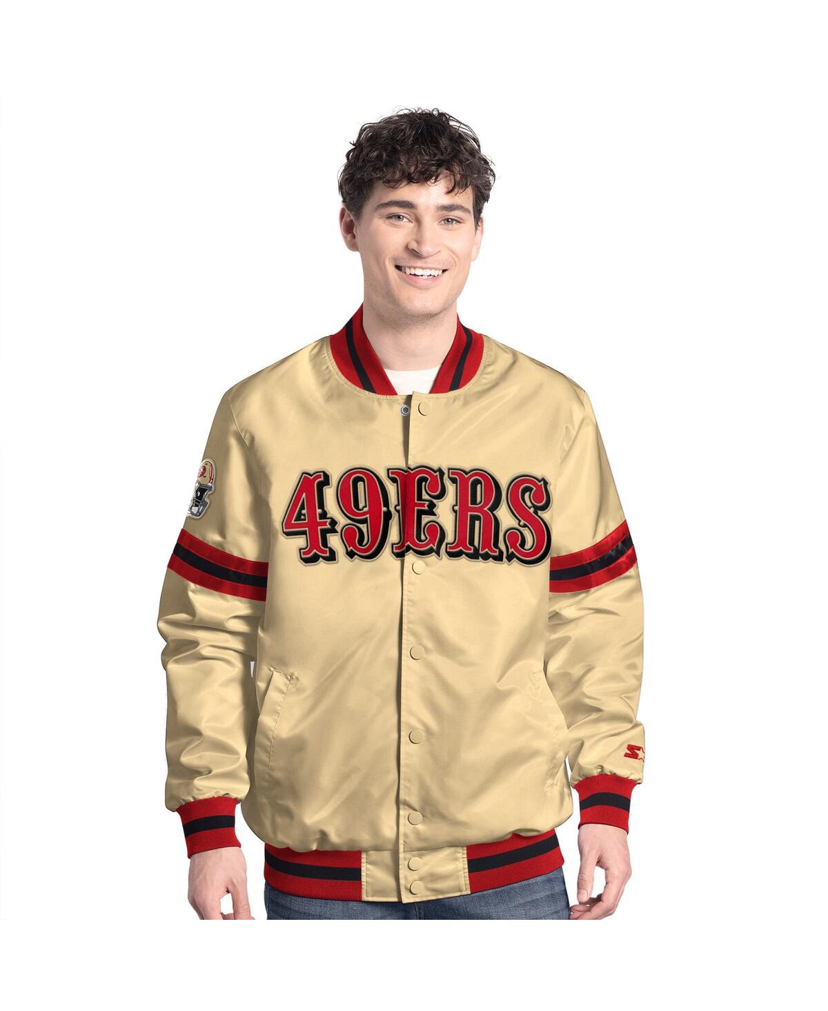 Men's Gold San Francisco 49ers Scout Full-Snap Varsity Jacket - Gold