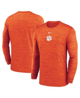 Nike - Men's Orange Clemson Tigers 2025 Sideline Velocity Performance Long Sleeve T-Shirt