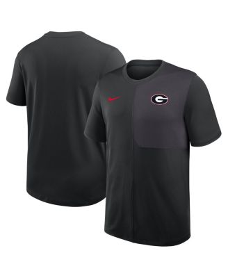 Nike - Men's Black Georgia Bulldogs 2025 Sideline UV Performance Coach T-Shirt